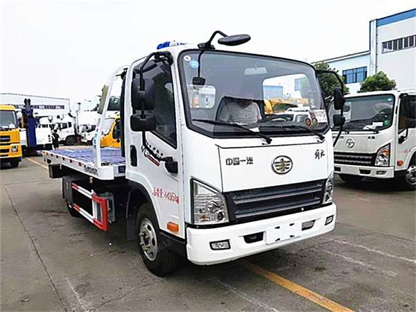 解放虎V一拖二藍牌清障車廠家，程力牌國六CLW5040TQZC6清障車