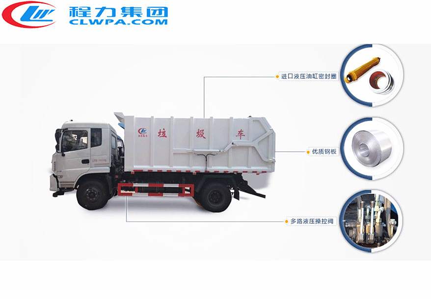 對(duì)接垃圾車主要部件分解圖